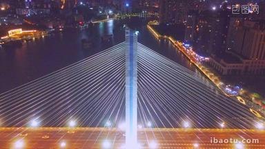 海南海口世纪大桥航拍<strong>夜景</strong>